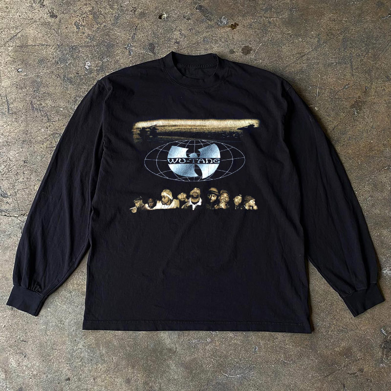 长袖vintage复古男女武当派乐队