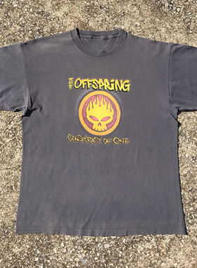 The Offspring后裔乐队街头朋克风摇滚chic嘻哈短袖男女重磅棉T恤