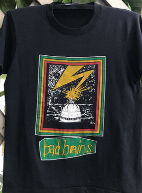 Bad Brains摇滚乐队雷鬼乐hiphop嘻哈潮流Y2K短袖男女纯棉质感T恤