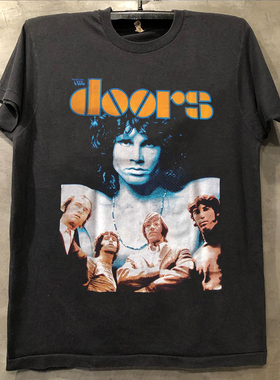 The Doors大门乐队蓝调摇滚短袖T恤hiphop高街人像美式复古半袖潮