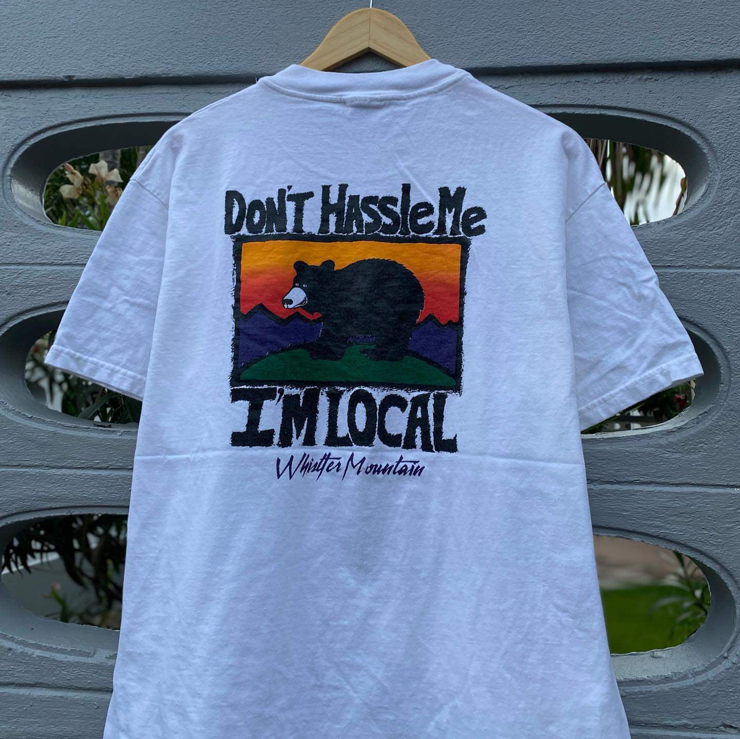 whistler mountain别烦我小熊卡通插画短袖ins高街超火男女t恤潮