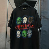 重磅棉高街复古短袖 Chiller Theatre丧系颓废风chic美式 T恤潮tee