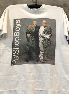 Pet Shop Boys美国入口乐队欧美街头vintage古着短袖男女宽松T恤