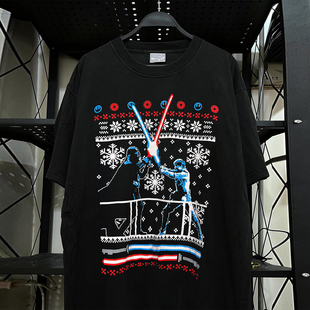 Star Wars星球大战绝地武士科幻电影短袖T恤hiphop美式痞帅半袖潮