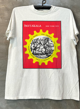 The Kuda欧美歌手专辑封面短袖T恤vintage高街重磅棉五分袖ins潮