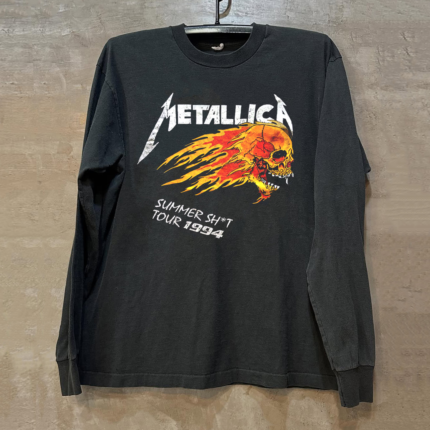 Metalica欧美金属乐队美式高街长袖T恤痞帅学院风古着感潮牌上衣