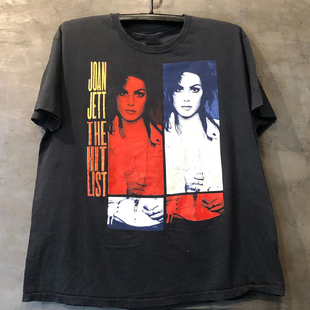 Joan 男女T恤潮 Jett琼杰特欧美摇滚吉他歌手vintage复古嘻哈短袖