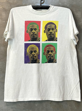 Dennis Rodman罗德曼大虫嘻哈复古hiphop运动风痞帅短袖男女T恤棉