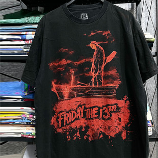 T恤FOG暗黑朋克潮牌重磅棉半袖 13th杰森恐怖主题短袖 the Friday