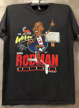 Dennis Rodman丹尼斯·罗德曼美式涂鸦抽象设计感重磅纯棉短袖T恤