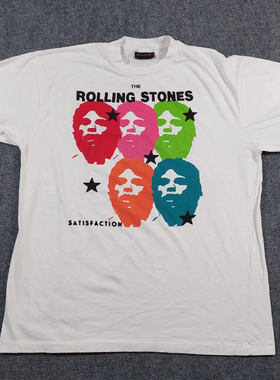 The Rolling Stones滚石摇滚乐队短袖T恤vibe氛围感潮牌痞帅半袖
