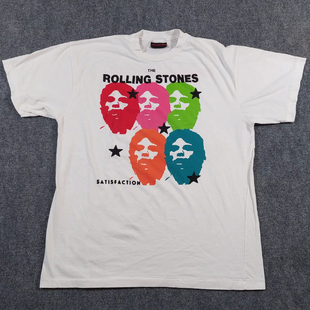 The Rolling Stones滚石摇滚乐队短袖T恤vibe氛围感潮牌痞帅半袖