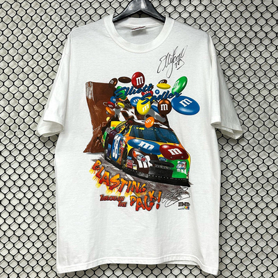 美式慵懒风小领口潮牌短袖T恤棉