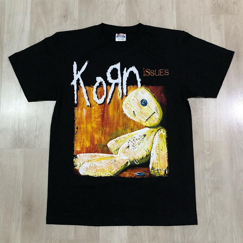 Korn Issues t恤科恩乐队摇滚复古丧系人偶vintage潮流短袖T恤男-封面