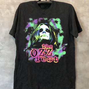 Ozzy osbourne奥兹乐队迷幻摇滚Y2K嘻哈chic男女短袖痞帅复古T恤
