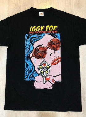 Iggy Pop伊基·波普短袖T恤男朋克风教父Stooges乐队潮牌印花半袖