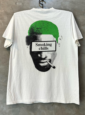 Dennis Rodman篮板王罗德曼潮牌人像短袖T恤vintage痞帅炸街半袖