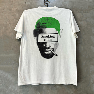 Dennis Rodman篮板王罗德曼潮牌人像短袖T恤vintage痞帅炸街半袖