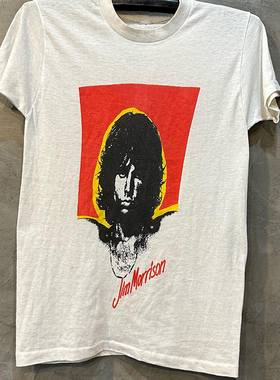 Jim Morrison吉姆 莫里森大门乐队经典复古简约人像Y2K短袖T恤男