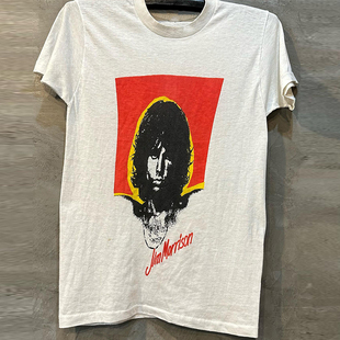 Jim Morrison吉姆 莫里森大门乐队经典复古简约人像Y2K短袖T恤男