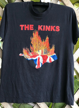The Kinks奇想乐队潮流圆领vintage复古街头嘻哈短袖纯棉T恤男