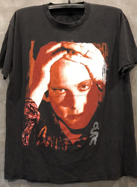 Metallica欧美金属乐队主唱人像短袖宽松炸街vintage古着男女T恤