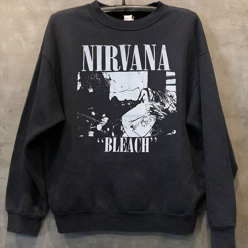 nirvana涅槃摇滚乐队vintage美式复古ins超火潮牌质感长袖卫衣男
