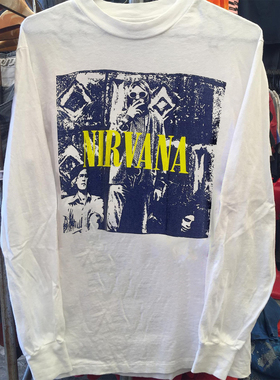 Nirvana涅槃天使摇滚乐队周边美式小众潮牌长袖男女复古男女款T恤