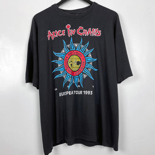Alice in Chains爱丽丝囚徒乐队欧美金属风chic嘻哈短袖男女T恤棉