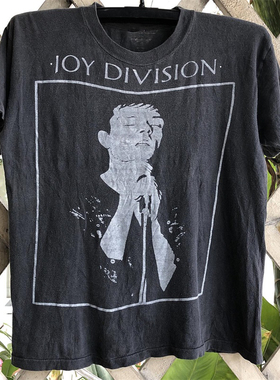 Joy Division快乐小分队人像印花短袖美式街头vintage复古男女T恤