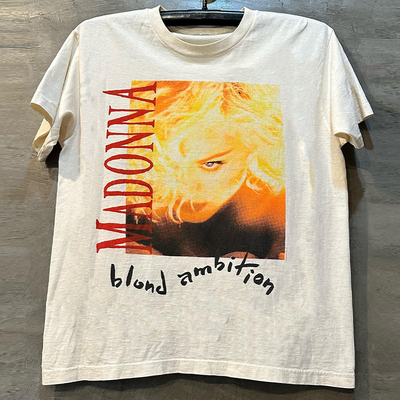 短袖T恤小众古着男女麦当娜