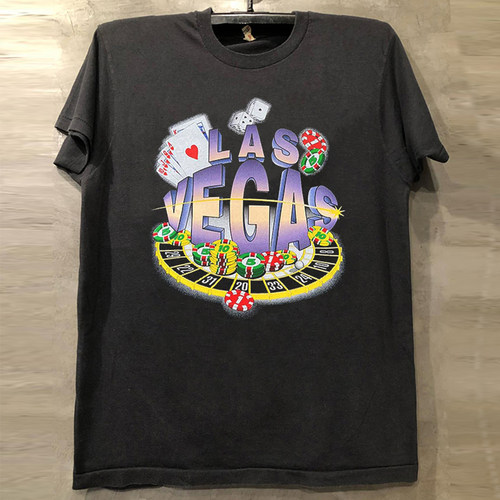LasVegas潮牌设计感纯棉短袖T恤