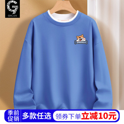 假两件圆领卫衣秋季青少年上衣