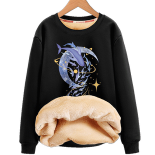 加绒卫衣男秋冬款加厚冬季青少年学生2025新款保暖羊羔绒圆领上衣