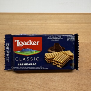 临期Loacker清仓进口莱家威化饼干45g巧克力味休闲零食小吃