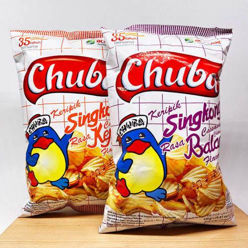 Chuba香辣味波浪形木薯片125g芝士味膨化食品办公室休闲零食小吃