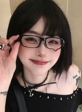 日系cos二次元流泪哭哭眼镜女网红同款无镜片泪滴装饰个性眼镜架