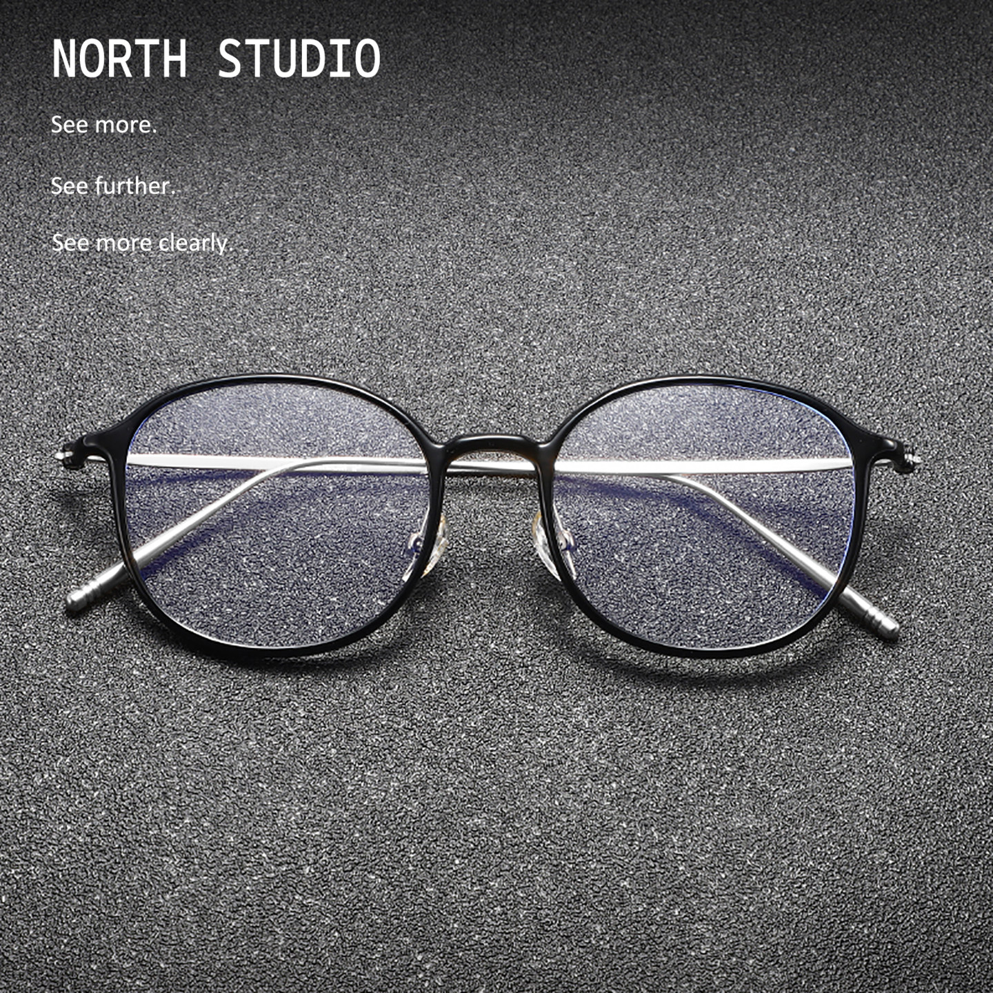 超轻近视眼镜架男潮韩版复古圆形黑框细框防蓝光素颜平光镜女大脸