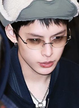 cortis赵雨凡同款墨镜男士痞帅复古无框猫眼防紫外线近视太阳眼镜