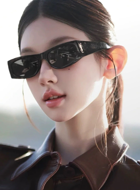 韩版长方形高级感墨镜女士窄框千禧Y2K风防紫外线太阳眼镜街拍潮