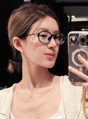 露丝同款TR超轻书呆子防蓝光眼镜女椭圆方圆脸显瘦可配度数近视镜