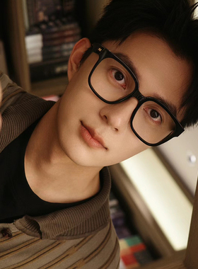 gm黑框近视眼镜男士复古方框大框大脸显瘦防蓝光可配高度数镜片女