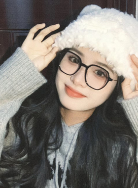 韩版ins素颜神器平光镜大脸显瘦多边形眼镜框女可配近视超轻TR90