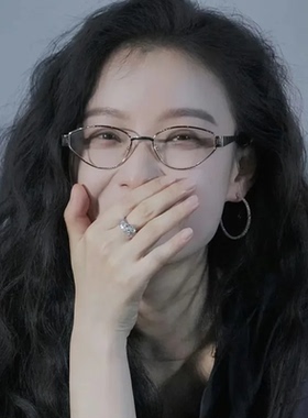 明星同款高智感金属猫眼眼镜女款潮时髦可配度数素颜近视镜眼镜框