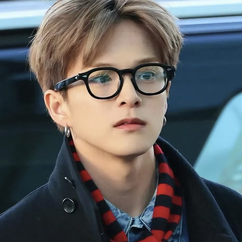 韩版复古黑框男款痞帅潮酷素颜眼镜防蓝光可配度数近视平光镜框架
