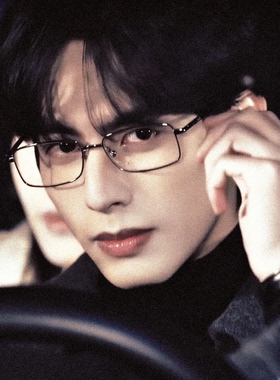 骄阳似我宋威龙同款高级感金属眼镜男方形小框可配度数防蓝光近视