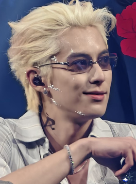 王鹤棣同款墨镜男士复古无框韩版个性灰色防紫外线近视太阳眼镜女