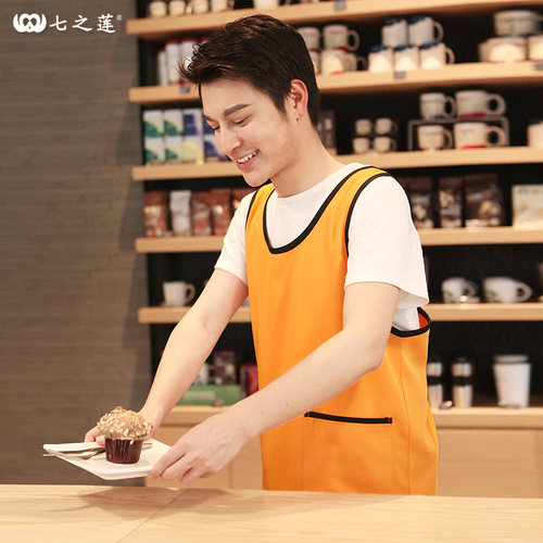 奶茶店厨房韩版简约风服务员围腰
