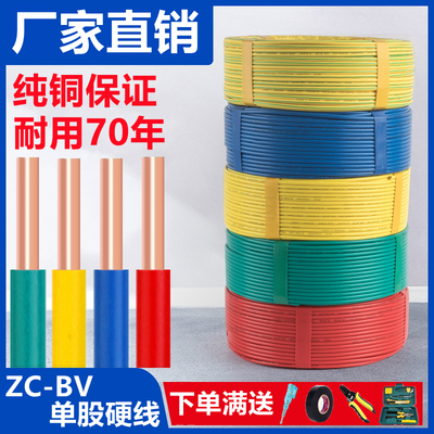 厂家直销阻燃纯铜单芯线