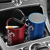 潮牌车载烟灰缸金属翻盖隔热阻燃个性 创意通用车用烟缸汽车烟灰缸